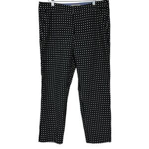 Banana Republic Pants Women Size 8 Hampton Fit Black White Geometric Ankle Taper